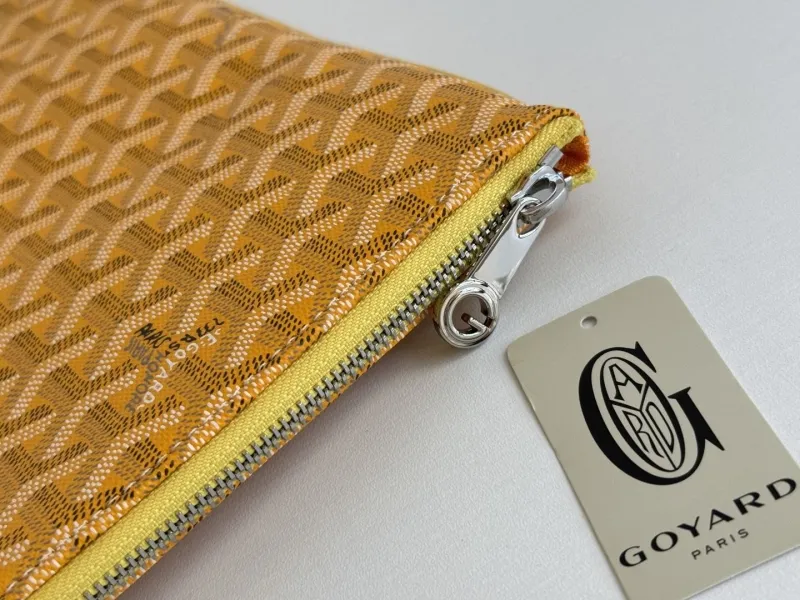 Goyard Yellow Zip Clutch Bag - Image 4