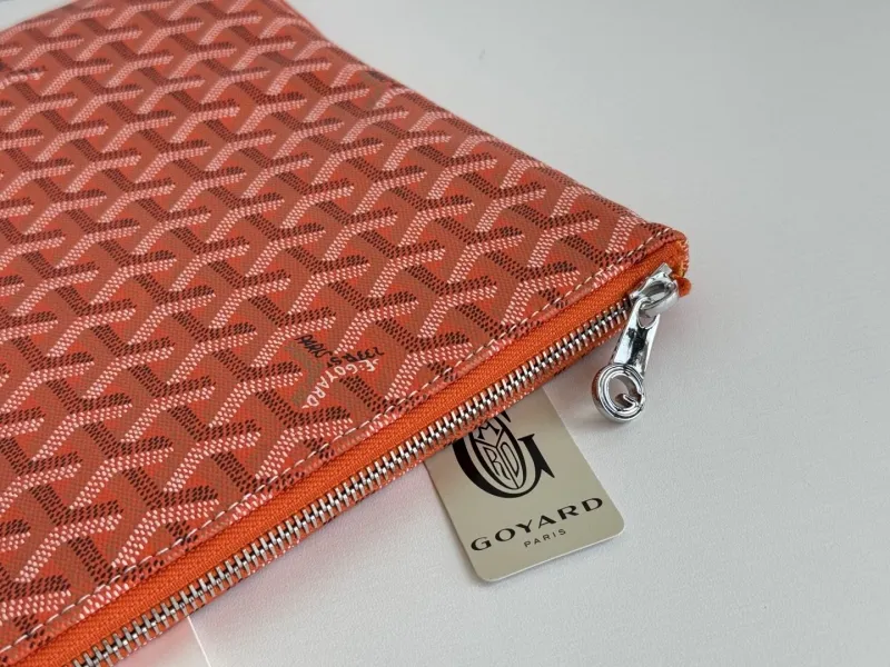 Goyard Orange Zip Clutch Bag - Image 4