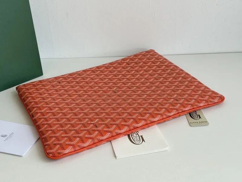 Goyard Orange Zip Clutch Bag - Image 5