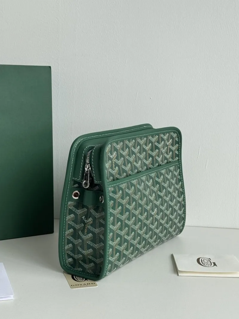 Goyard Green Clutch Bag Luxury Designer Bag - Image 3