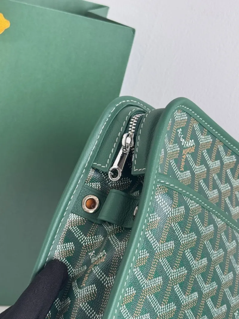 Goyard Green Clutch Bag Luxury Designer Bag - Image 4