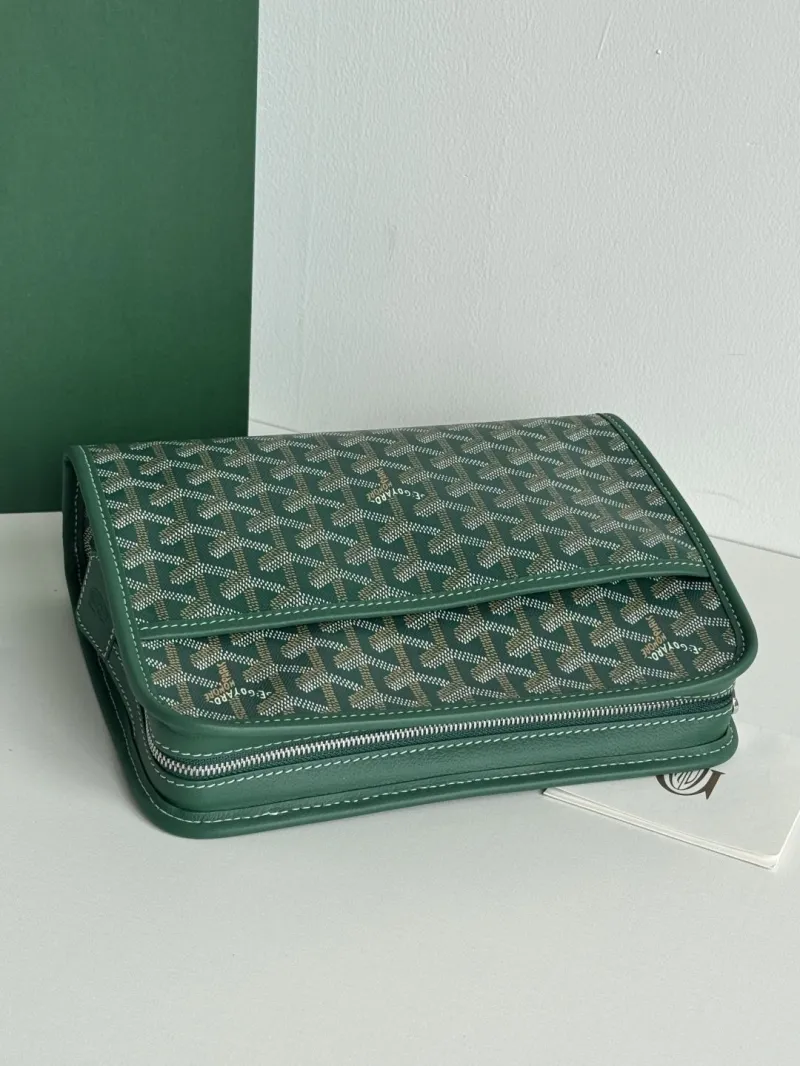 Goyard Green Clutch Bag Luxury Designer Bag - Image 6