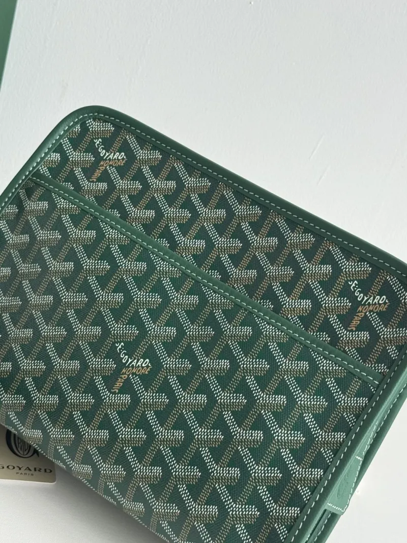 Goyard Green Clutch Bag Luxury Designer Bag - Image 8