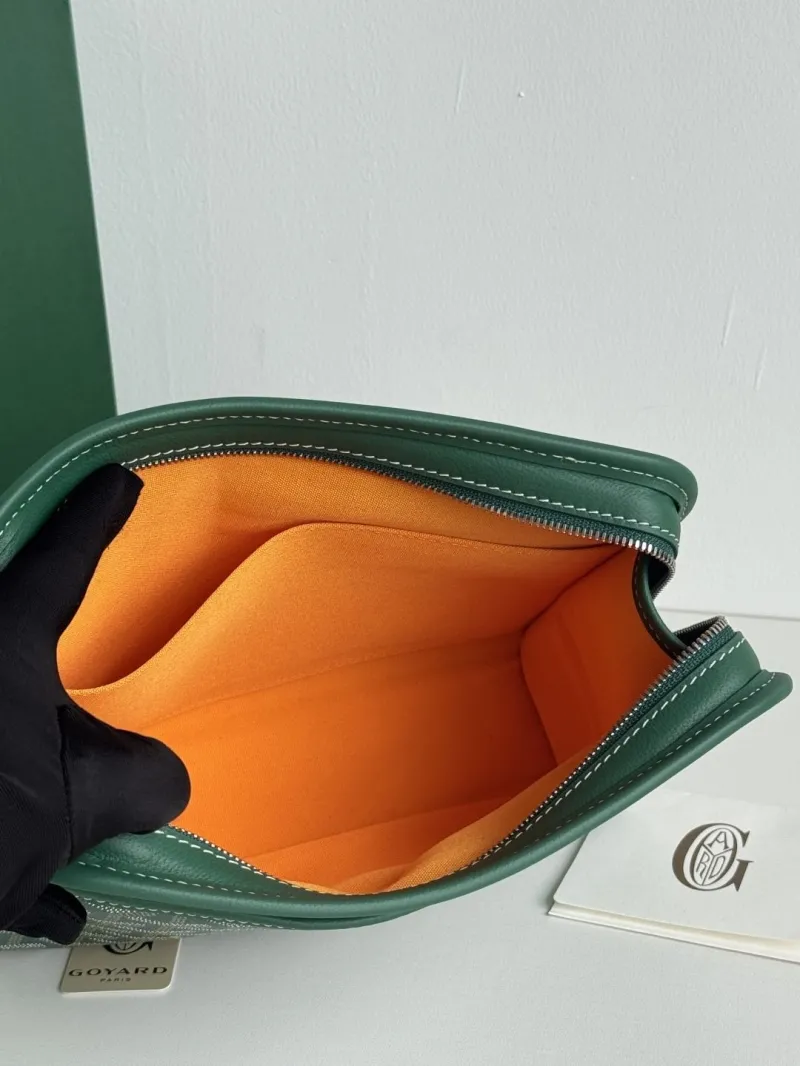 Goyard Green Clutch Bag Luxury Designer Bag - Image 9