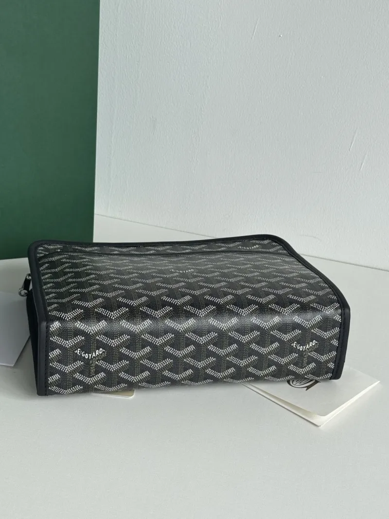 Goyard Black Canvas Clutch Bag - Image 7