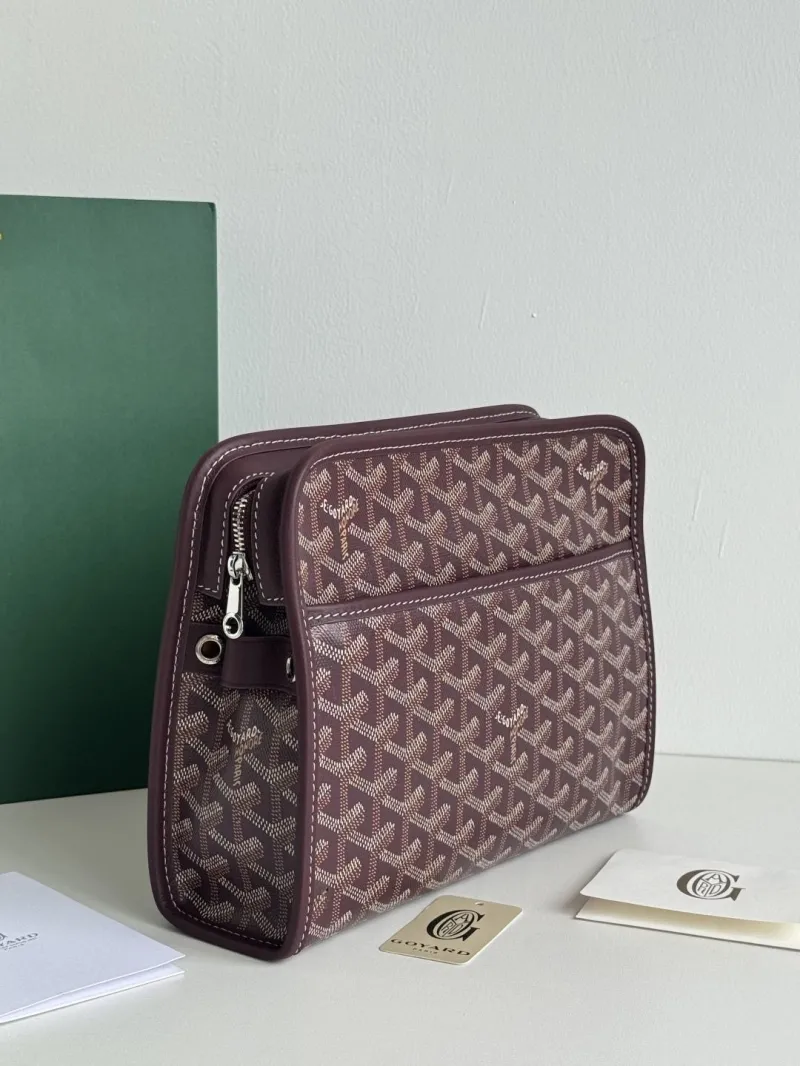 Goyard Dark Brown Clutch Bag 22 - Image 3