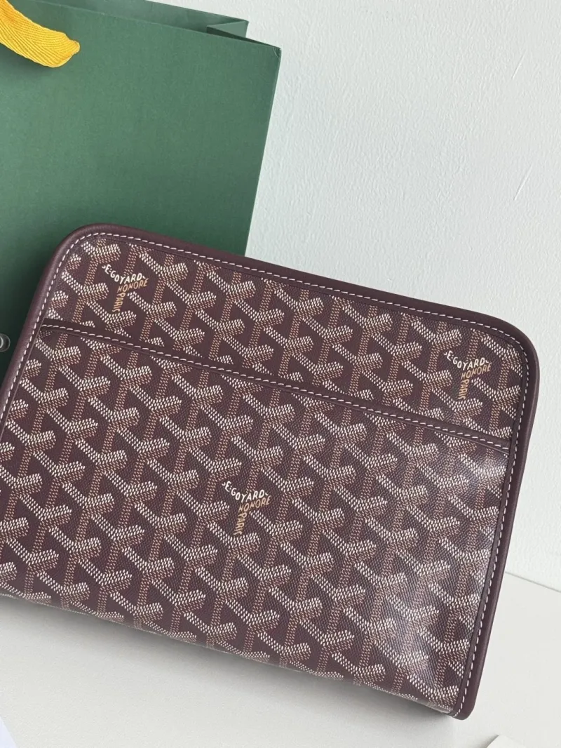 Goyard Dark Brown Clutch Bag 22 - Image 5
