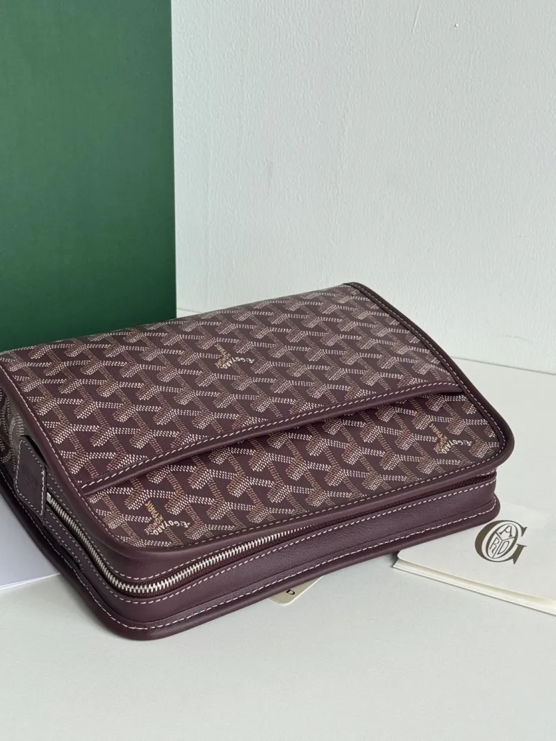 Goyard Dark Brown Clutch Bag 22 - Image 7