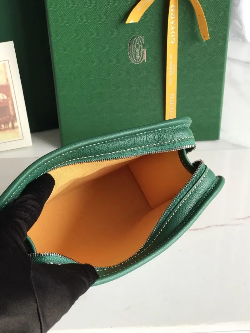 Goyard Green Leather Clutch Bag - Image 7