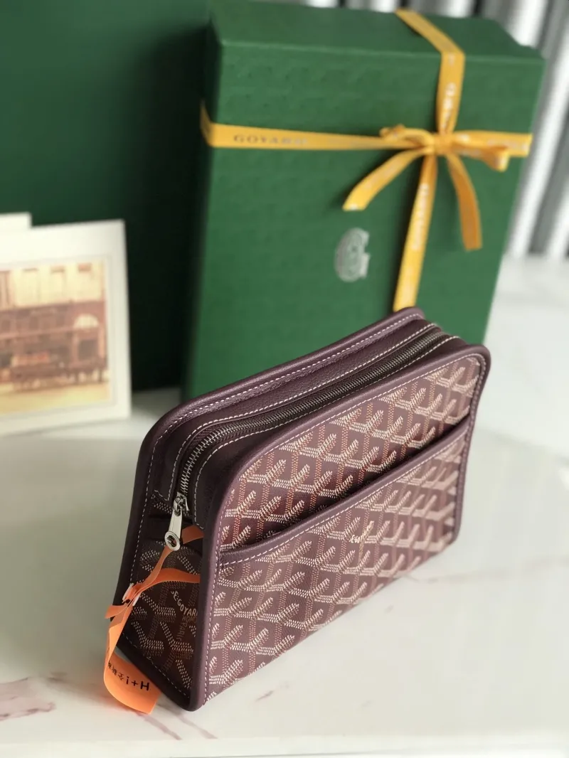 Goyard Burgundy Clutch Bag 26 - Image 6