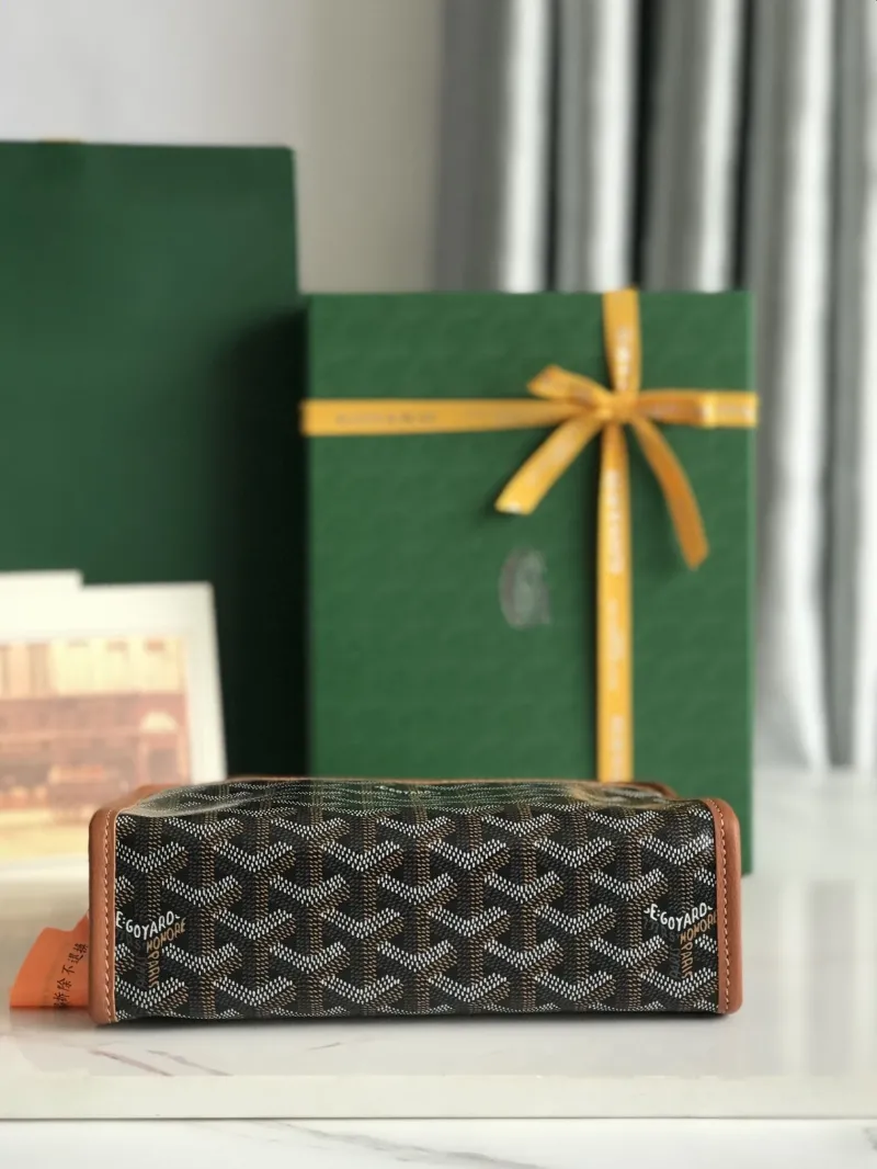 Goyard 27 Black Brown Clutch Bag - Image 5
