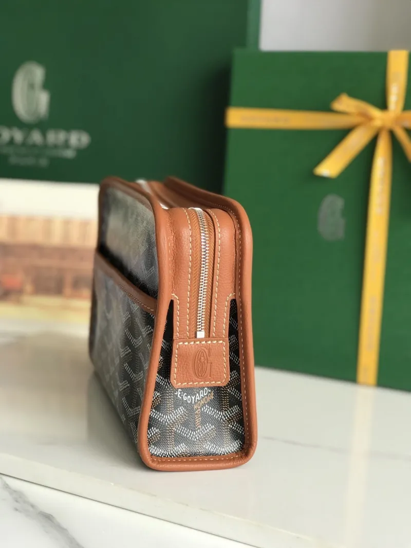Goyard 27 Black Brown Clutch Bag - Image 6