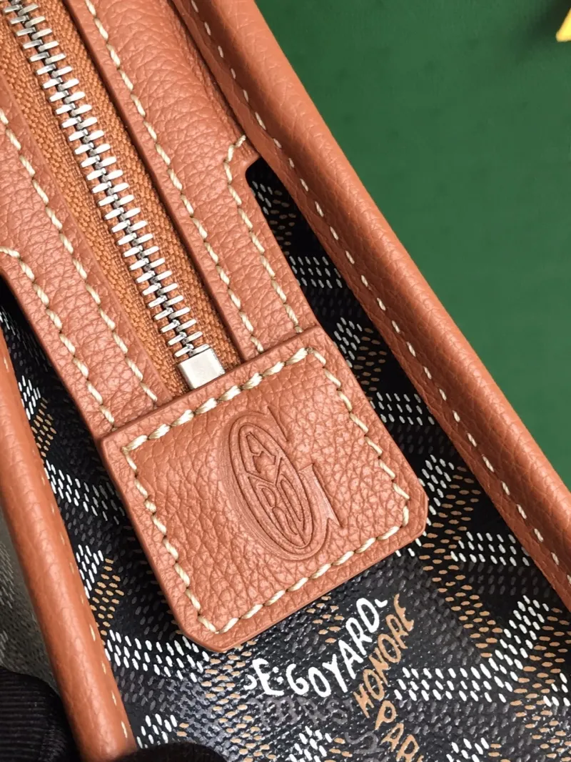 Goyard 27 Black Brown Clutch Bag - Image 7
