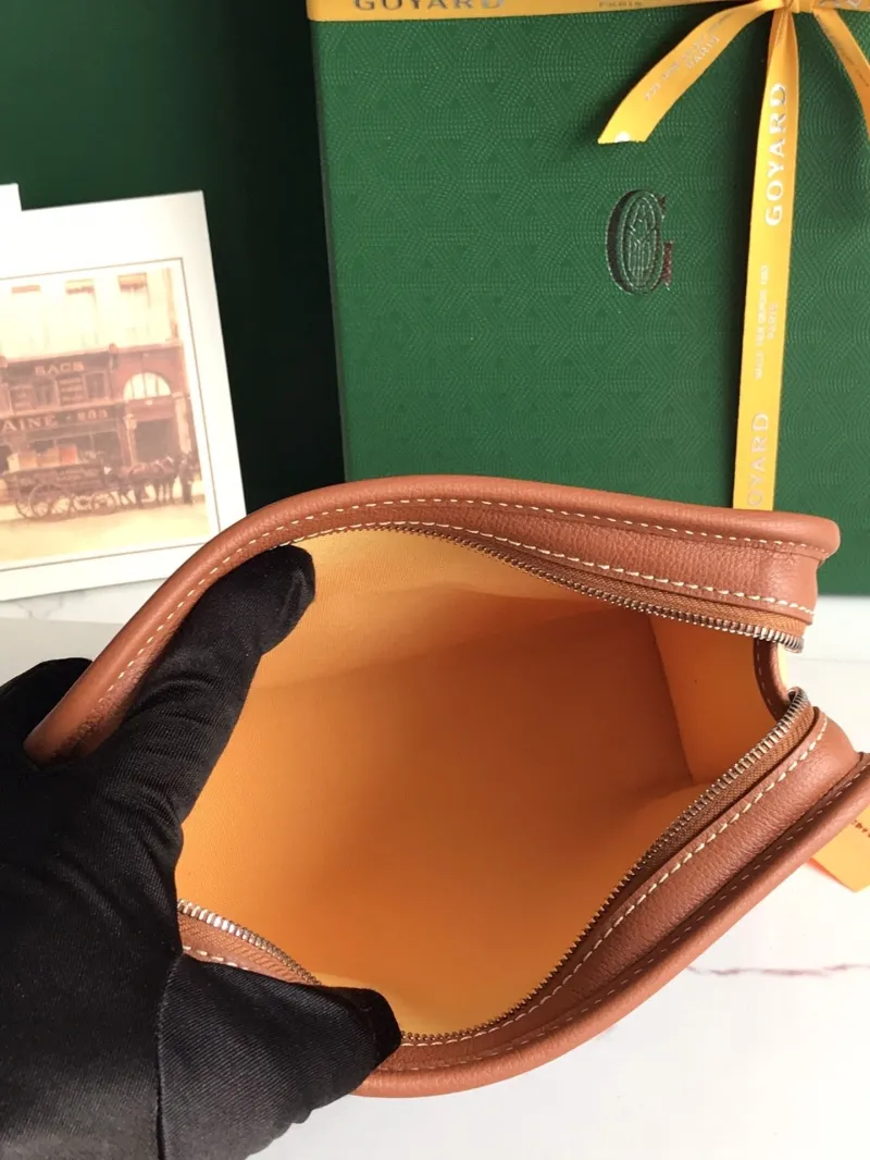 Goyard 27 Black Brown Clutch Bag - Image 9