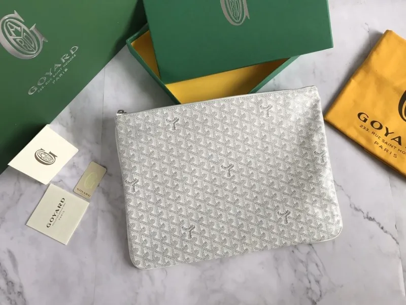 Goyard White Monogram Clutch Bag 55