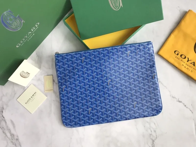Goyard Blue Zip Clutch Bag 56
