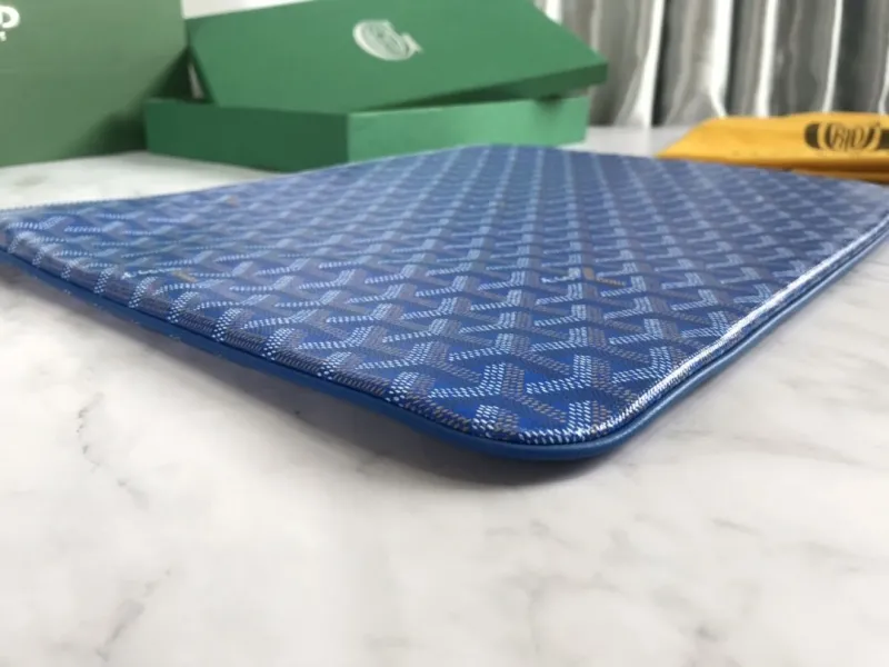 Alternative view of Goyard Blue Zip Clutch Bag 56