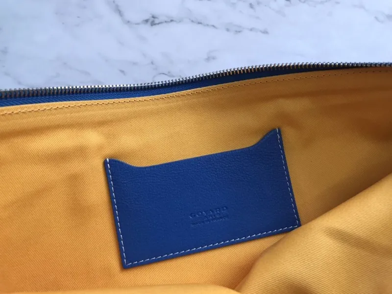 Goyard Blue Zip Clutch Bag 56 - Image 6