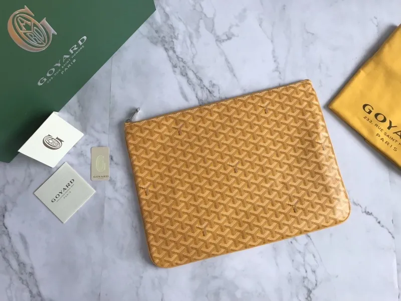 Goyard Yellow Clutch Bag 57 - Image 8