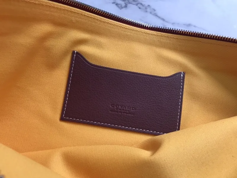 Goyard Burgundy Zip Clutch Bag - Image 6