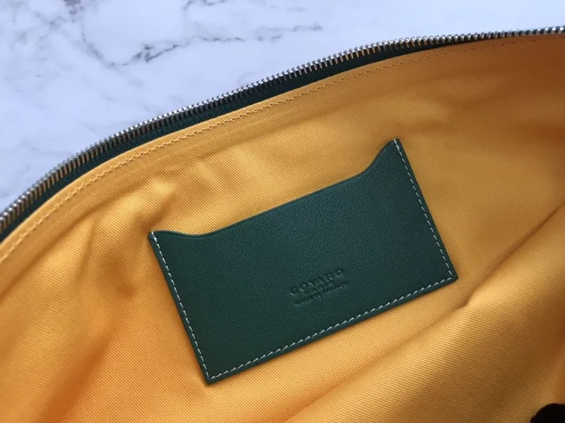 Goyard Green Zip Clutch Bag - Image 6
