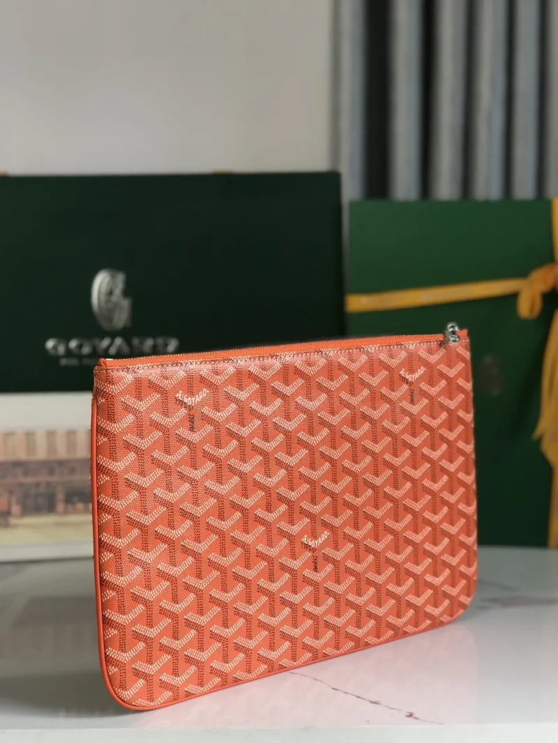 Alternative view of Goyard Orange Clutch Bag 62