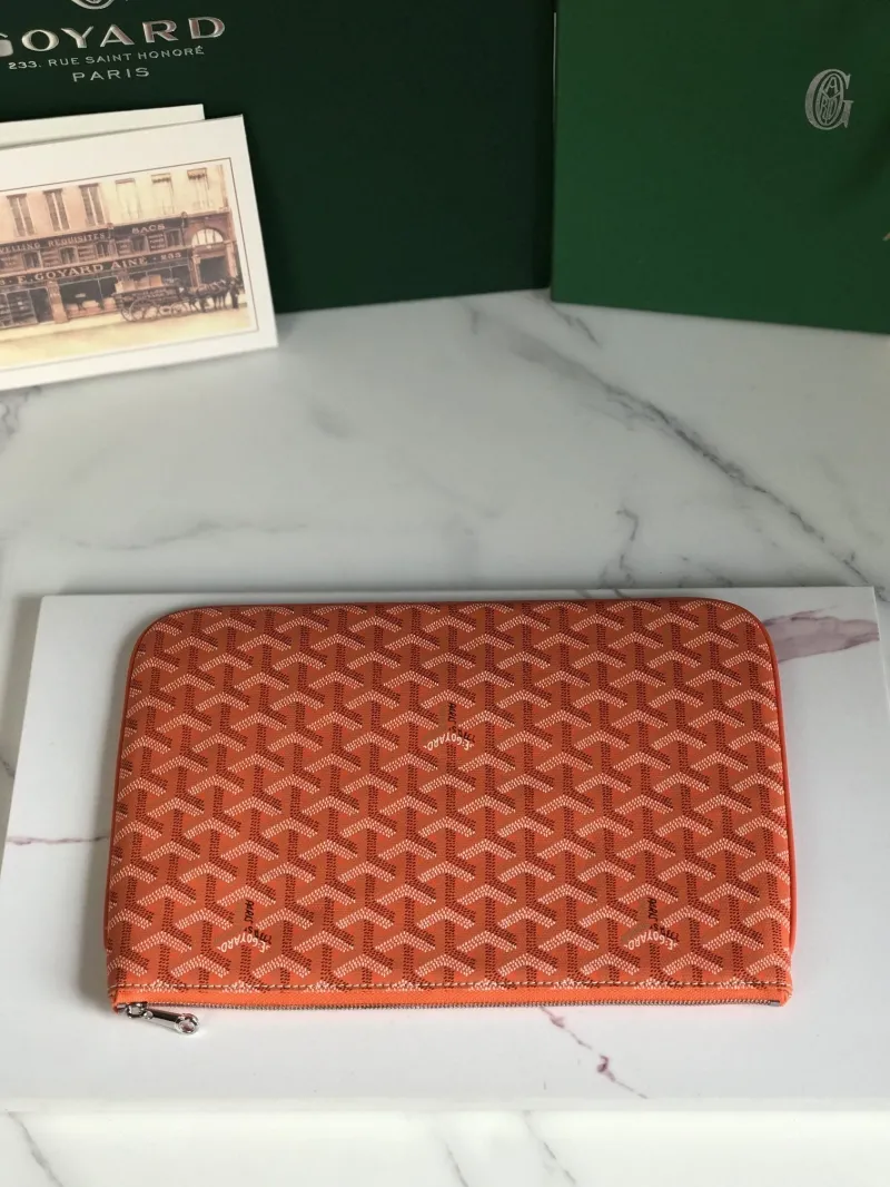 Goyard Orange Clutch Bag 62 - Image 4