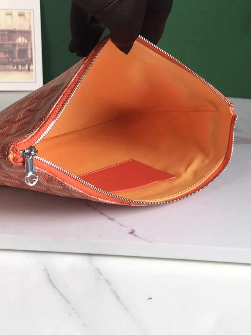 Goyard Orange Clutch Bag 62 - Image 9
