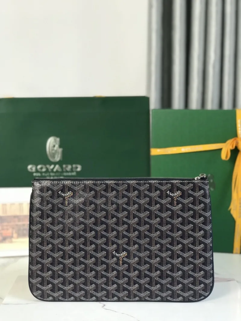 Goyard Black Zip Clutch Bag