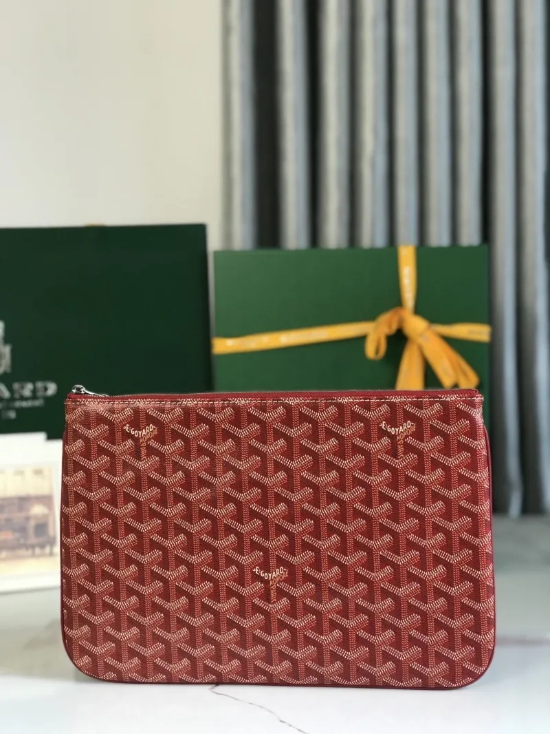 Goyard Red Zip Clutch Bag