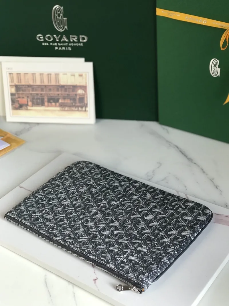 Goyard Gray Zip Clutch Bag 68 - Image 4