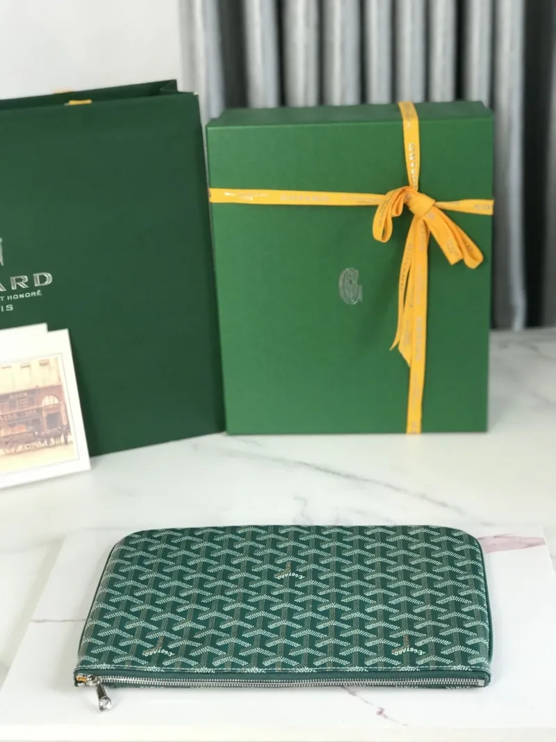 Goyard Green Clutch Bag 69 - Image 3