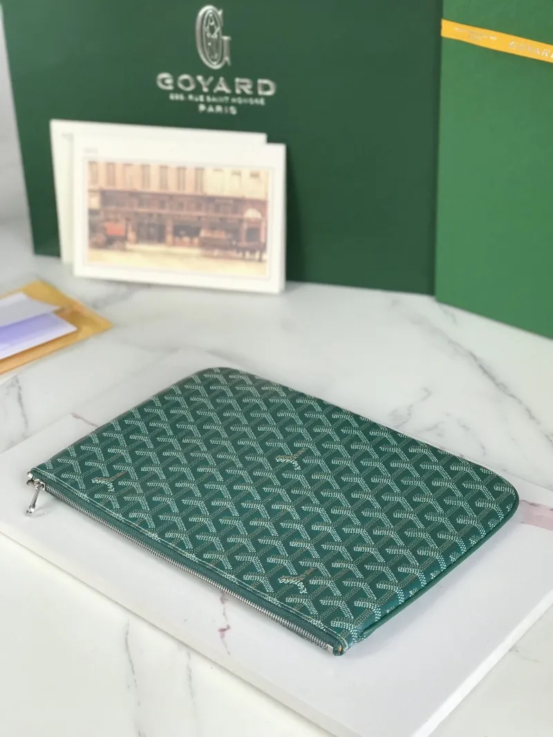 Goyard Green Clutch Bag 69 - Image 4
