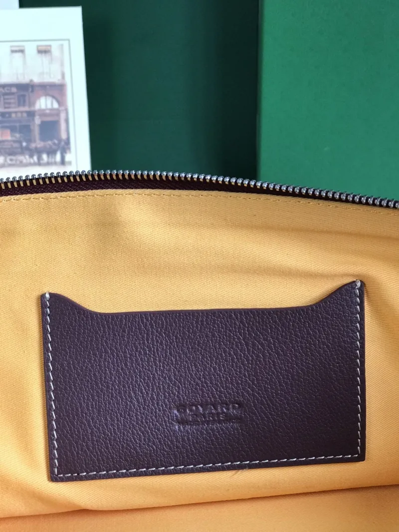Goyard Burgundy Zip Clutch Bag - Image 9