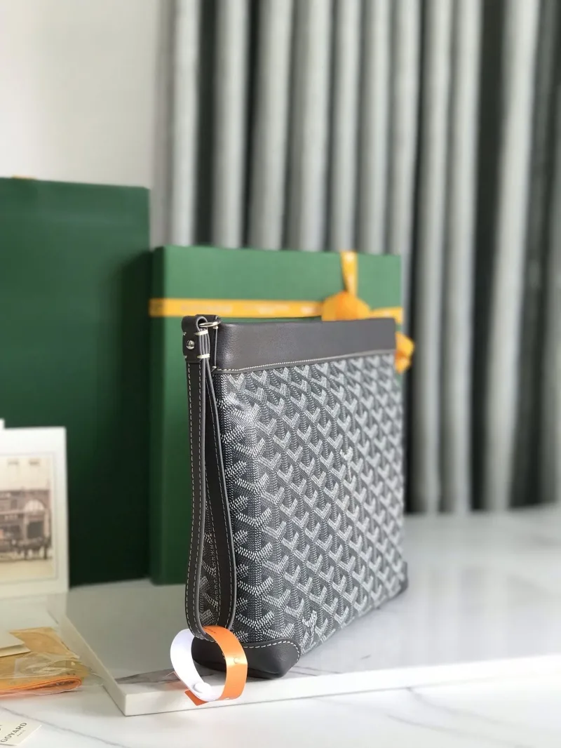 Alternative view of Goyard Gray Clutch Bag Model 84