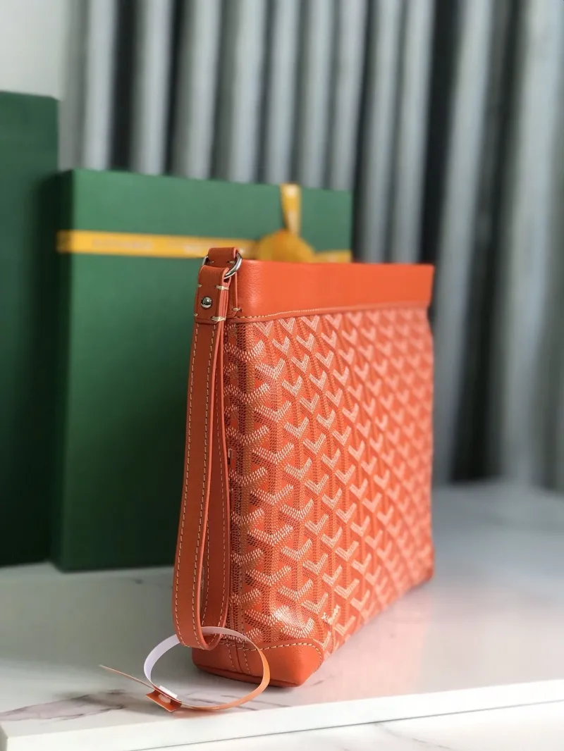 Alternative view of Goyard Orange Canvas Clutch Bag