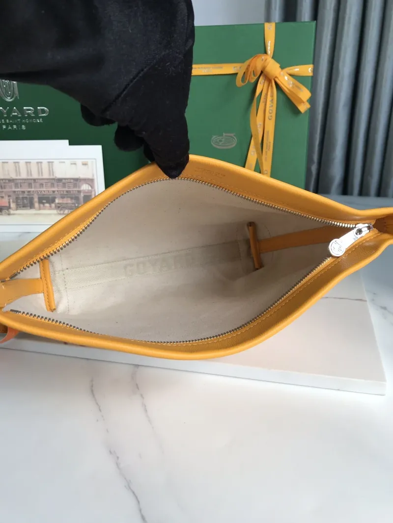 Goyard Yellow Wristlet Clutch Bag - Image 8