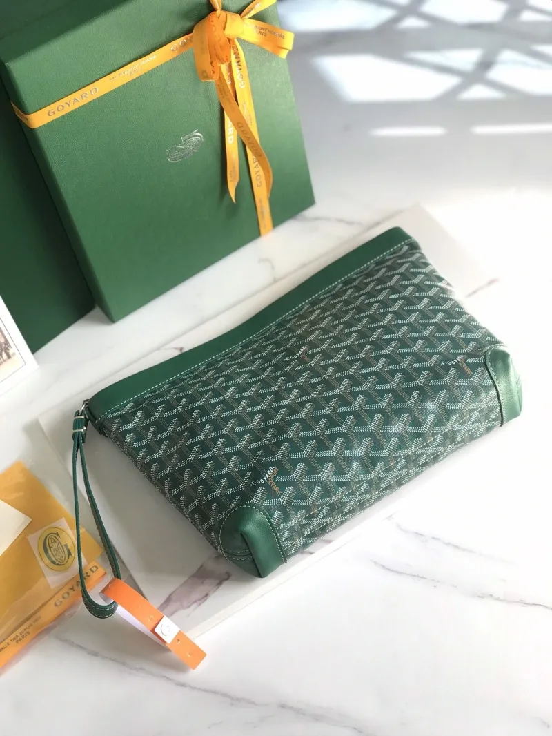 Goyard Green Zip Clutch Bag - Image 6