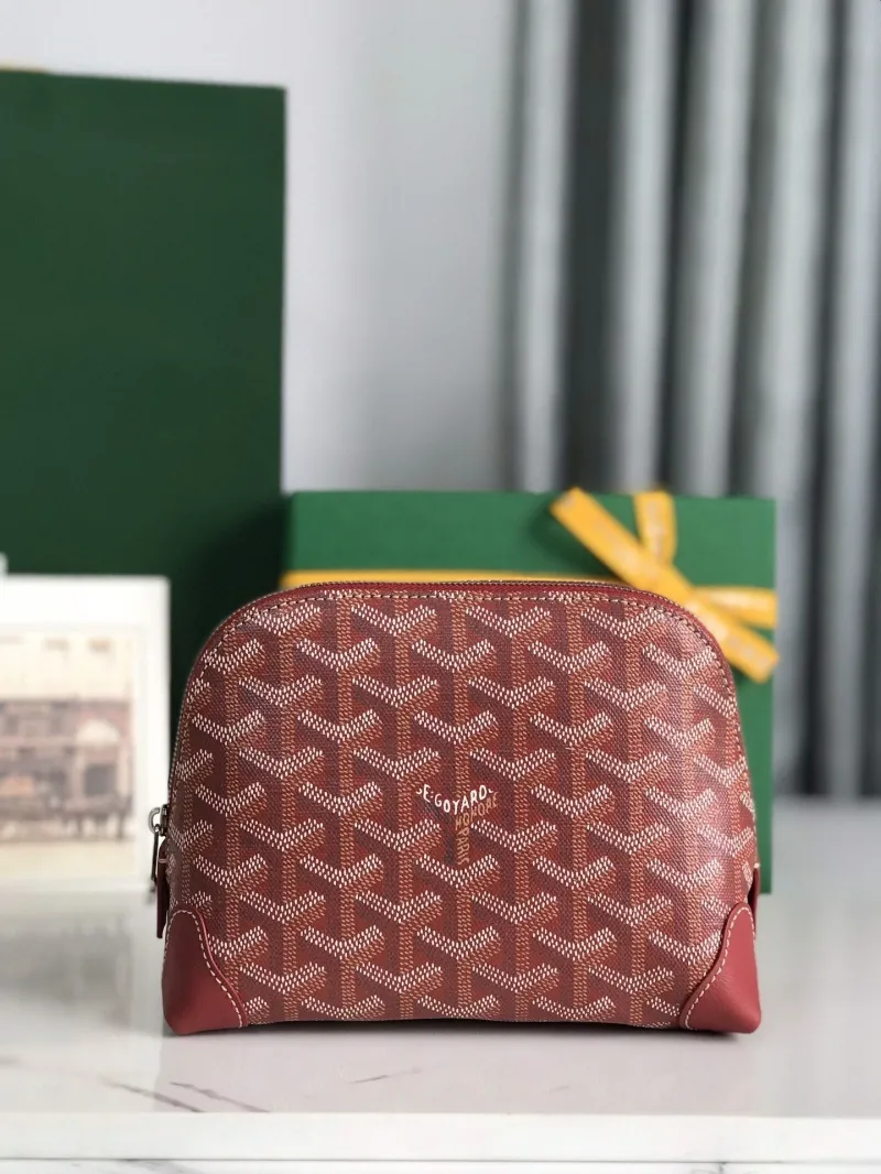 Goyard Red Leather Clutch Bag