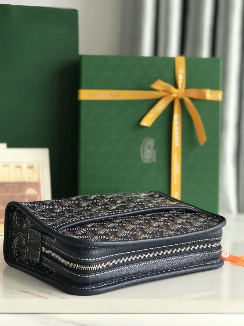 Goyard Navy Clutch Bag ADM02049 - Image 7