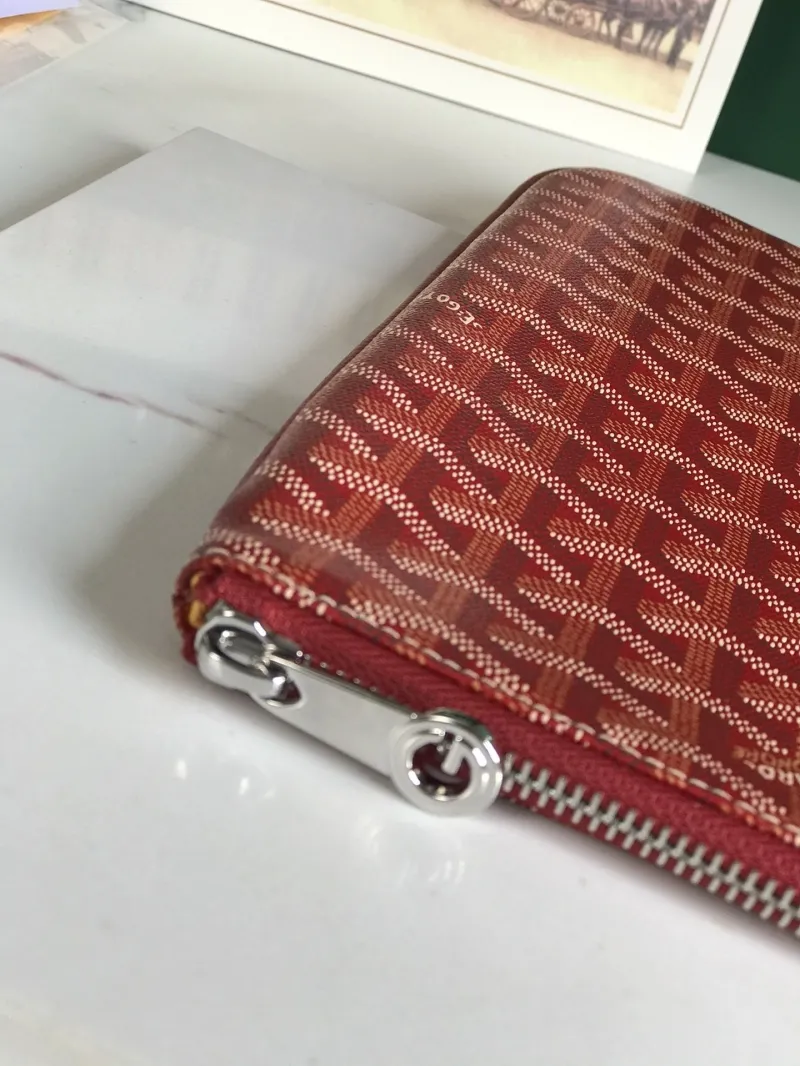 Goyard Red Zip Clutch Bag - Image 8