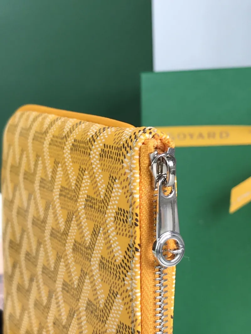 Goyard Yellow Zip Clutch Bag - Image 4