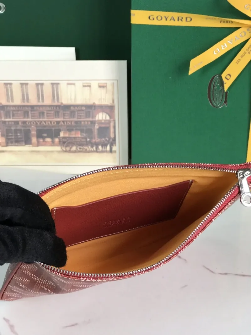 Goyard Red Zip Clutch Bag 142 - Image 5