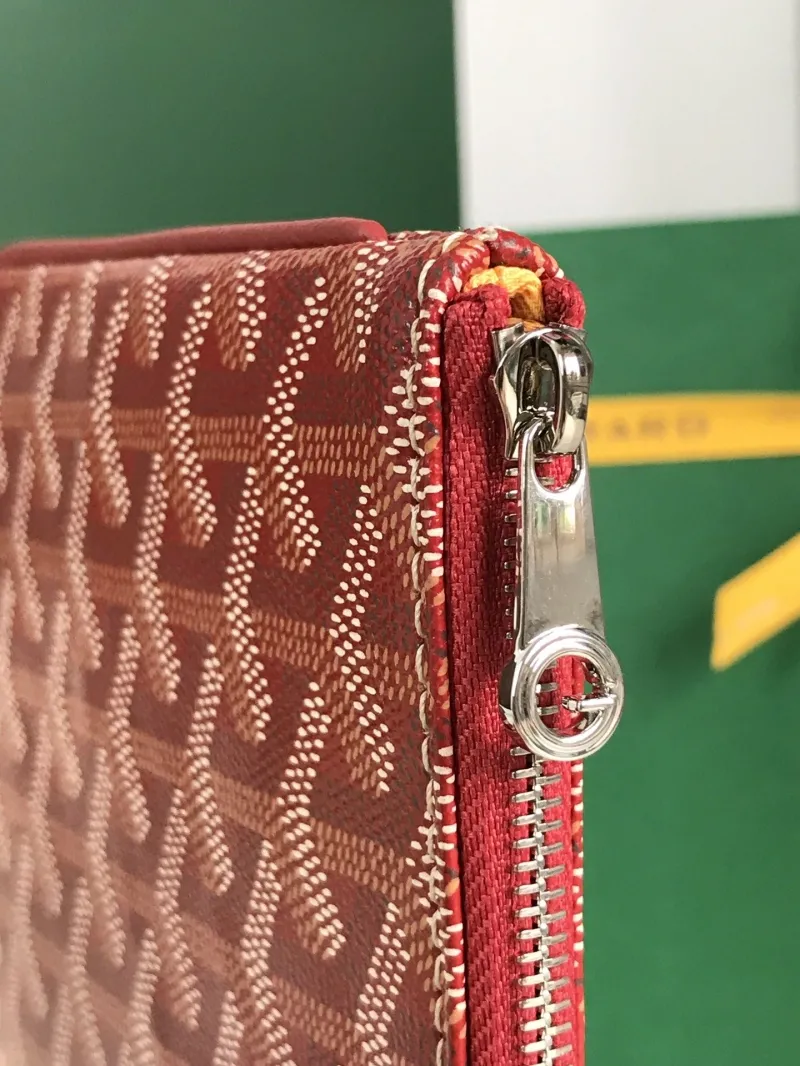 Goyard Red Zip Clutch Bag 142 - Image 6