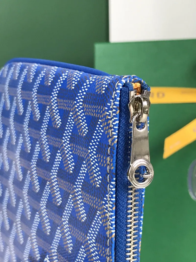 Goyard Blue Zip Clutch Pouch - Image 6