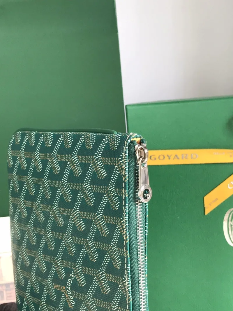Goyard Green Clutch Bag 146 - Image 6