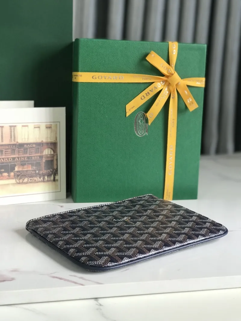 Goyard Navy Clutch Bag 147 - Image 4