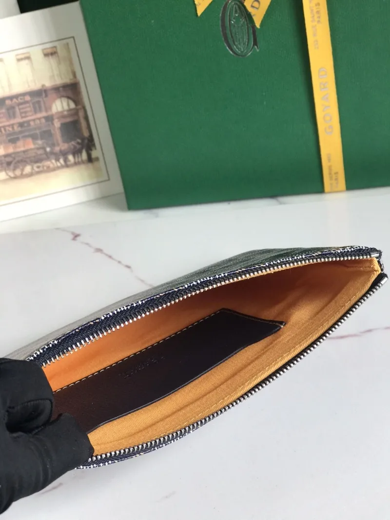 Goyard Navy Clutch Bag 147 - Image 7