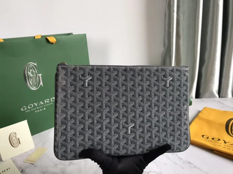 Goyard Gray Clutch Bag 154 - Image 8