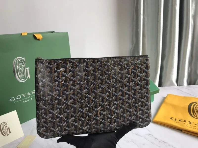 Goyard Black Clutch Bag 155 - Image 9